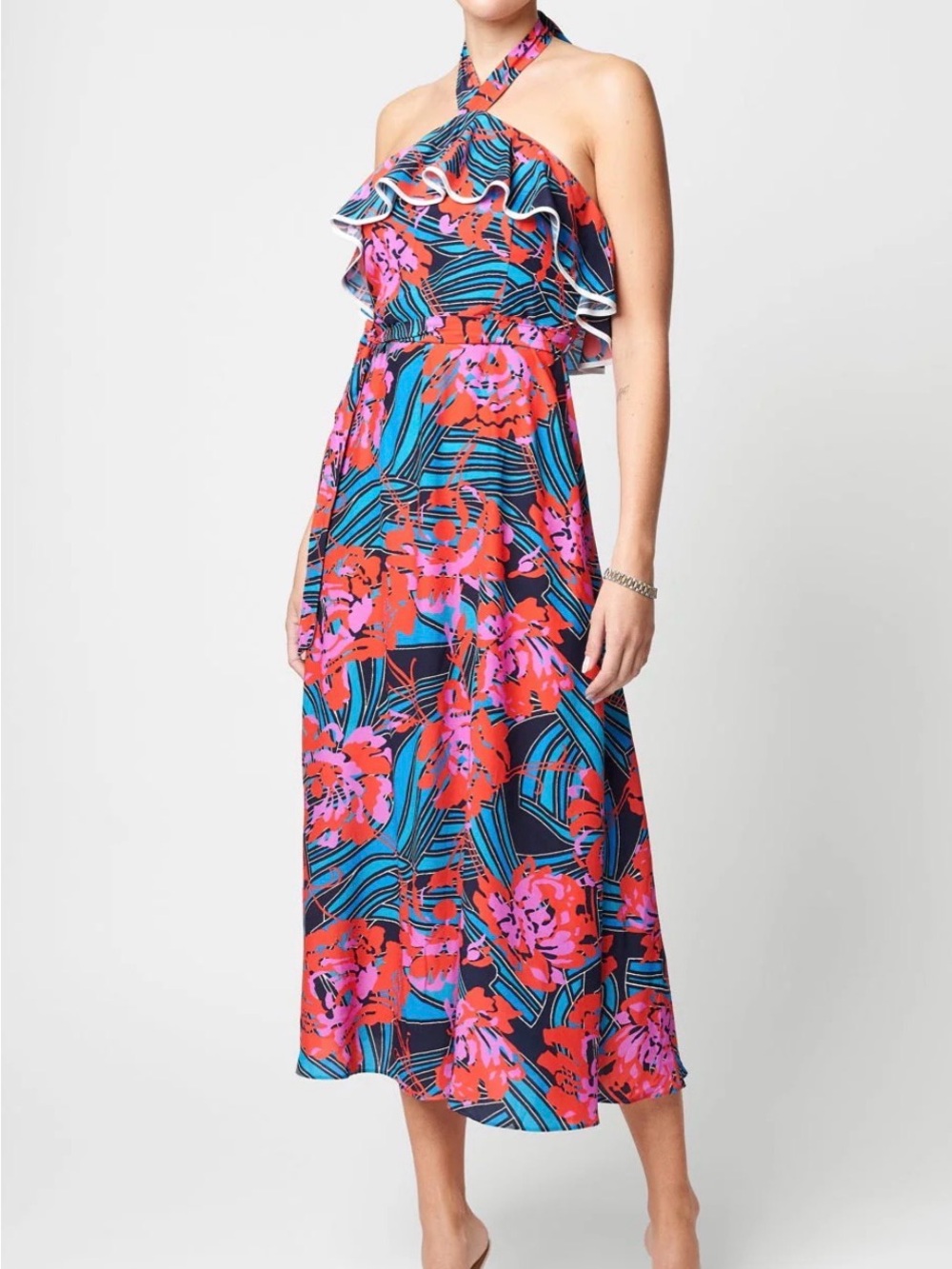 Fresha London Valentina Dress in Peony Size Small